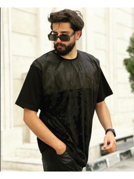 تیشرت مخمل یقه گرد کد 1176